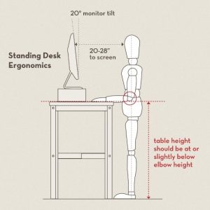 standing desk set up